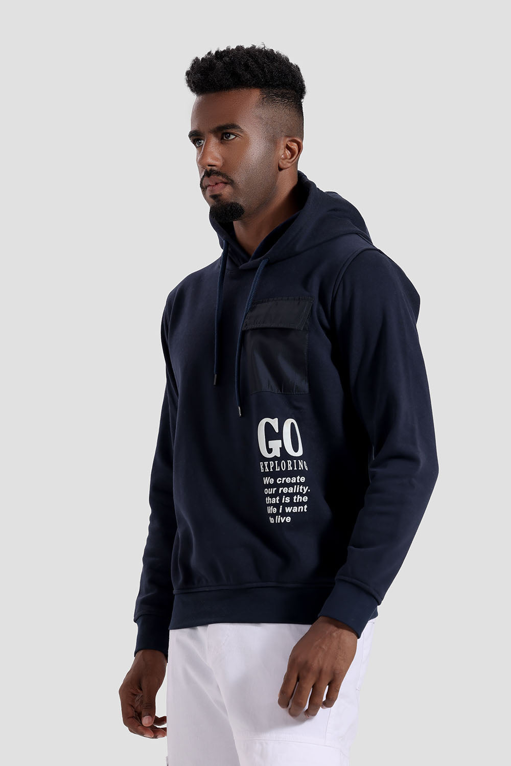 Navy Hoodie Sweatshirt