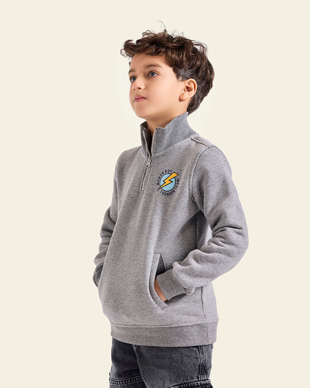 Quarter Zip Kids Sweatshirt