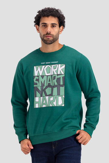 Crew Neck Printed Sweatshirt