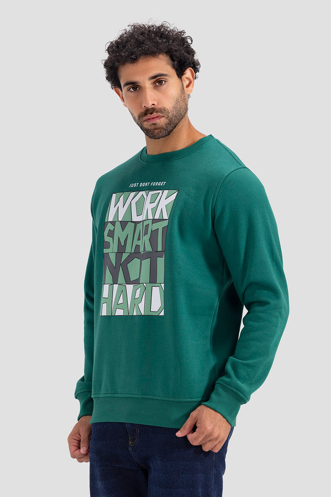 Crew Neck Printed Sweatshirt