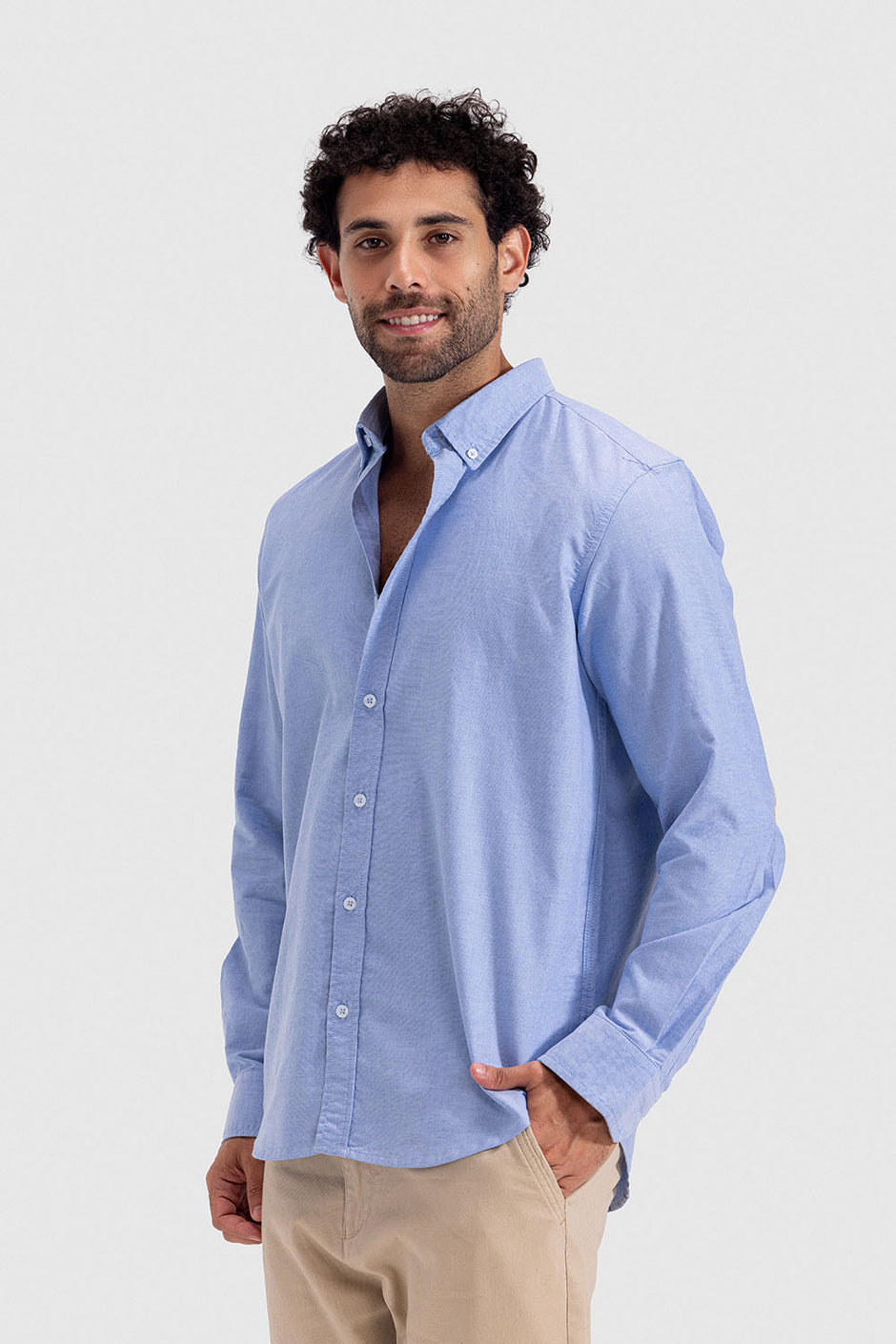 Sky Blue Soft Oxford Slim Fit Shirt