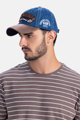 Blue Sports Printed Cap