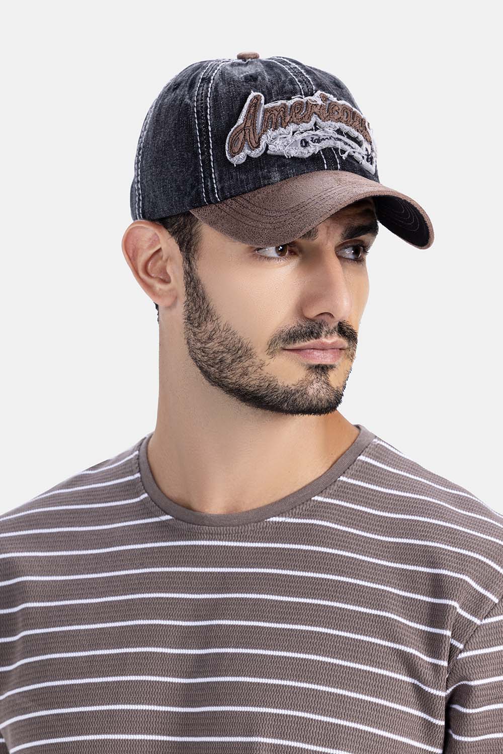 Grey Sports Printed Cap