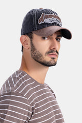 Grey Sports Printed Cap