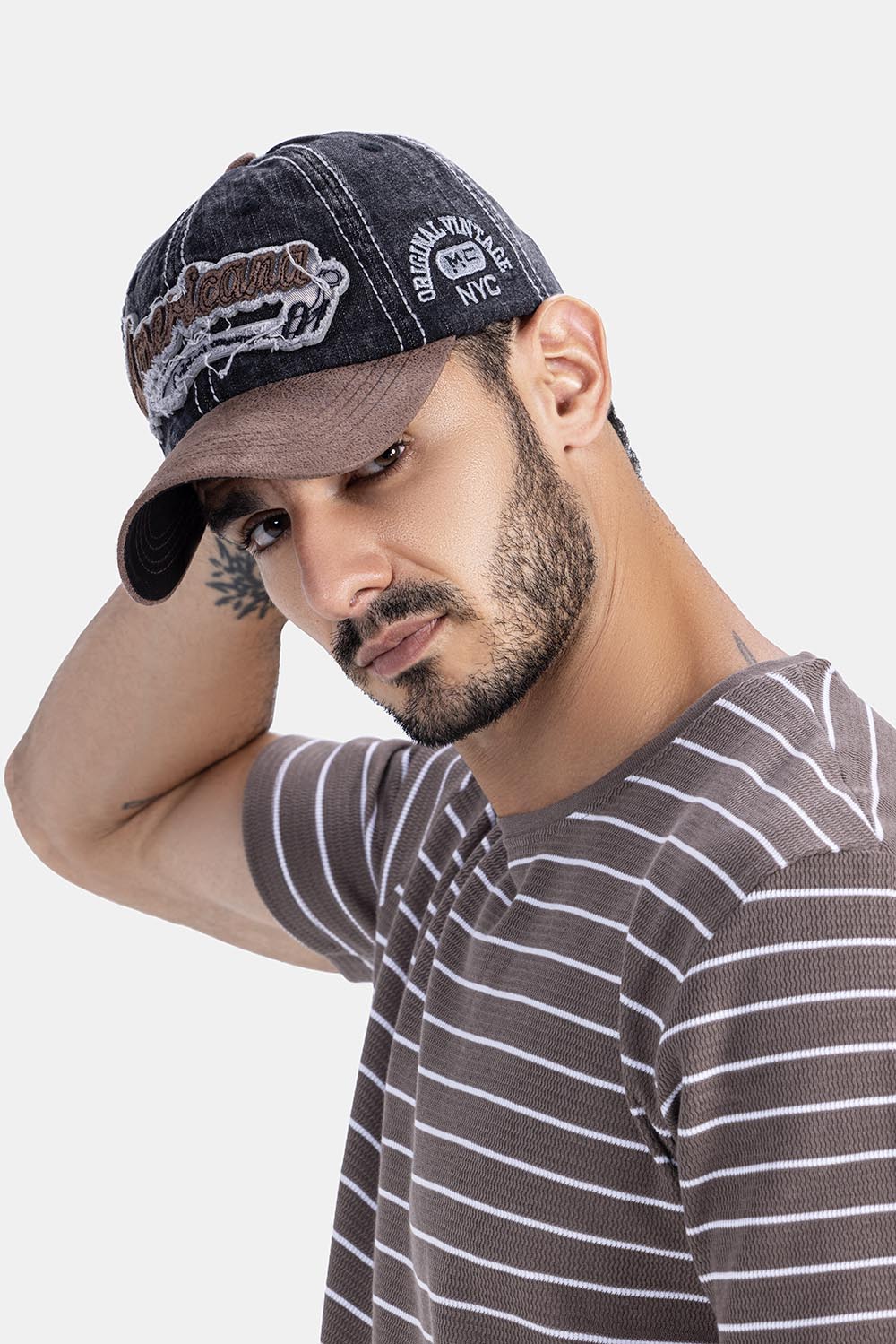 Grey Sports Printed Cap