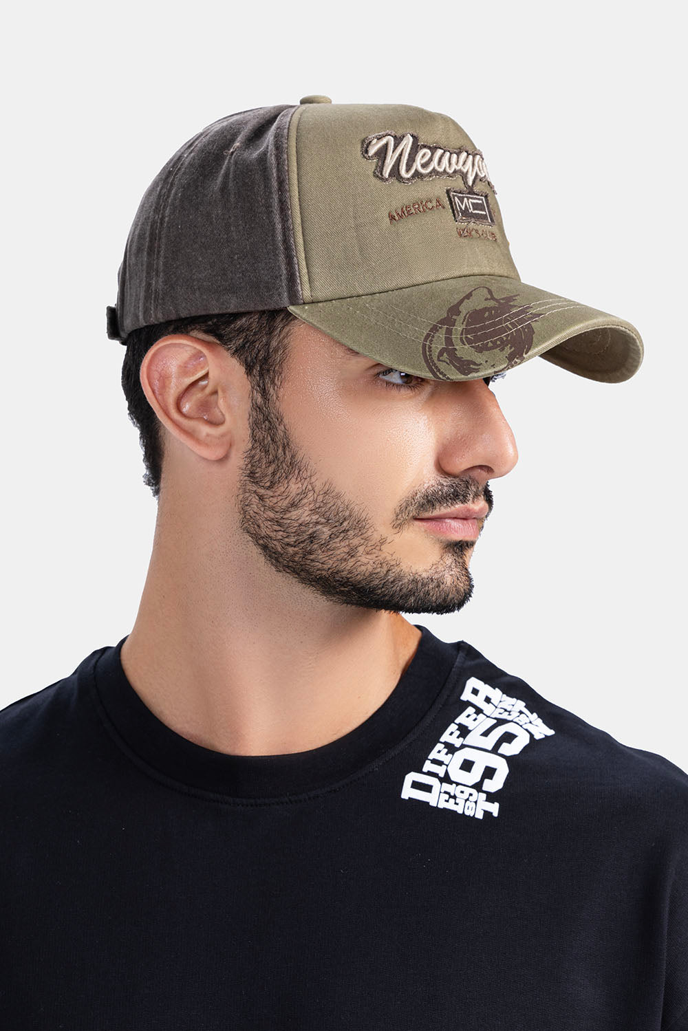 Khaki Sports Printed Cap