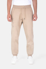 Beige Slim Fit Sweat Pants