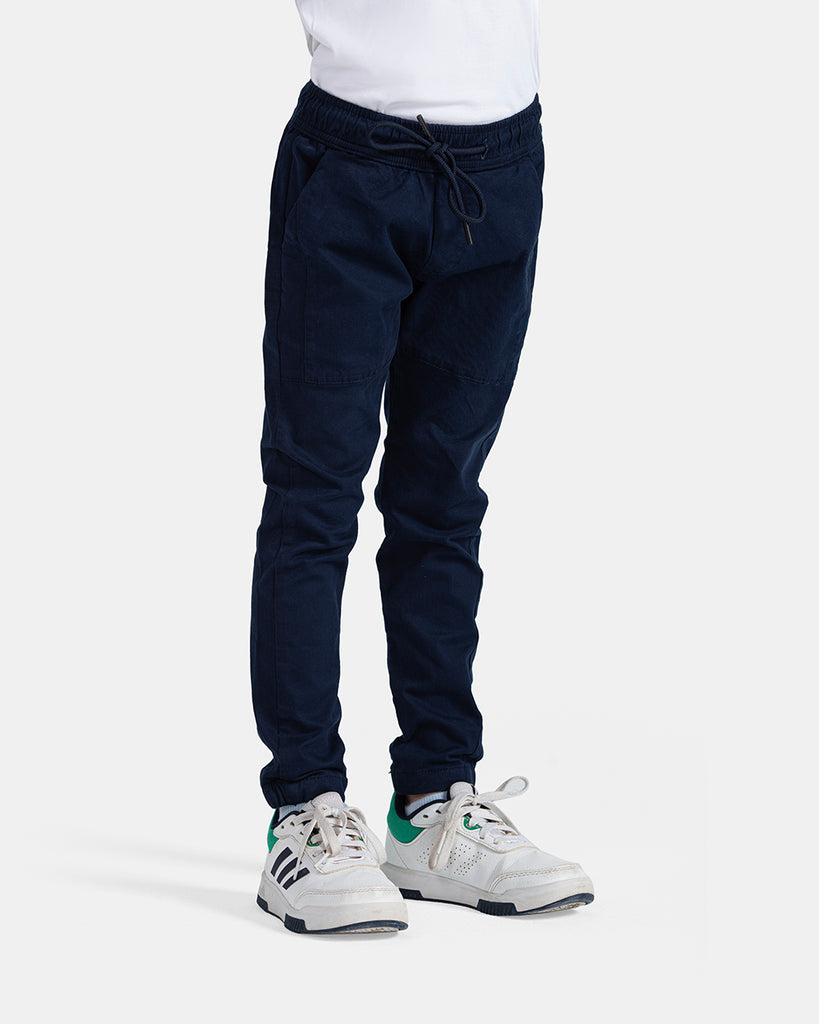 navy gabardine jogger pants 