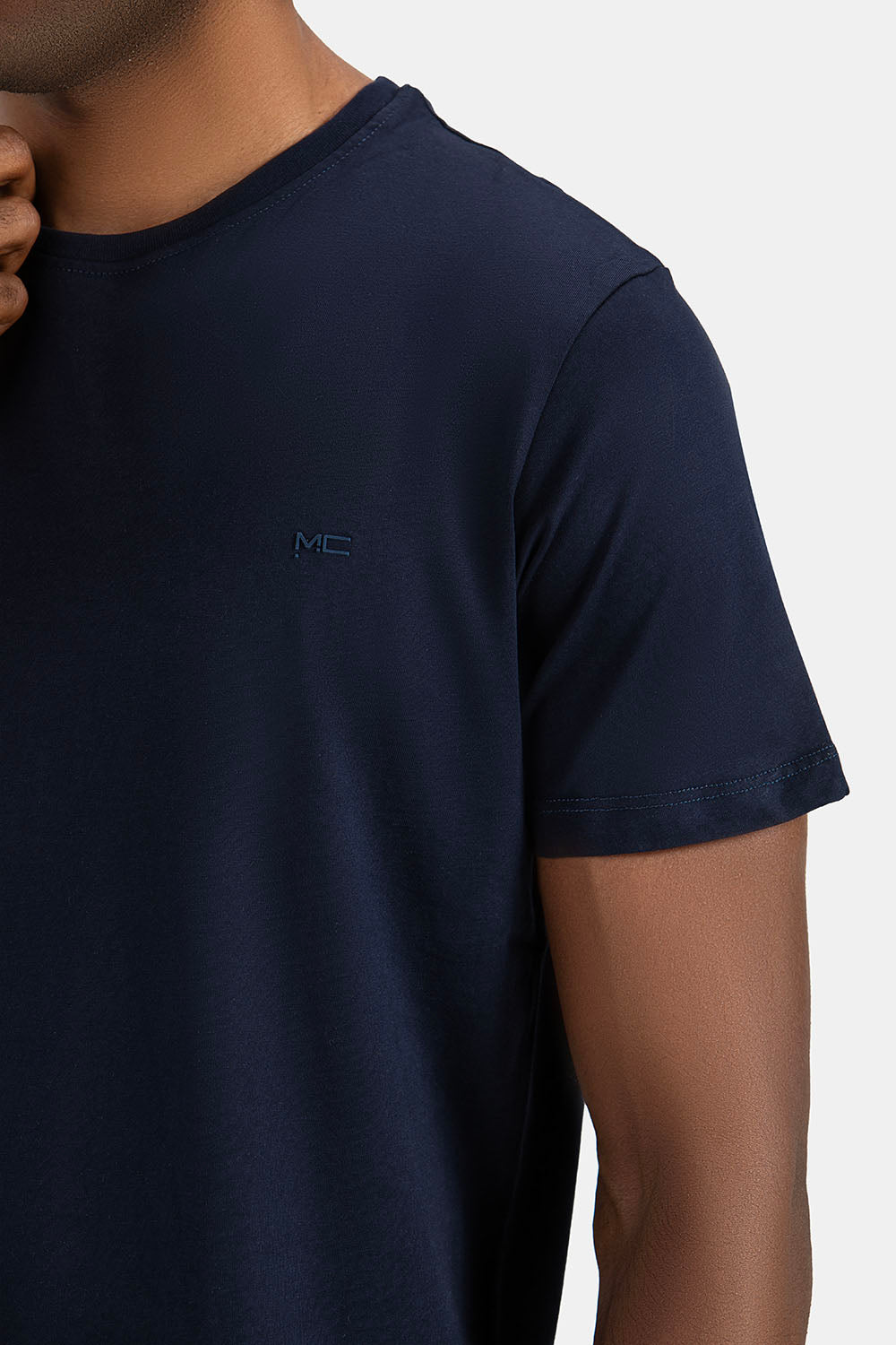 Navy Basic Crew Neck T-Shirt 