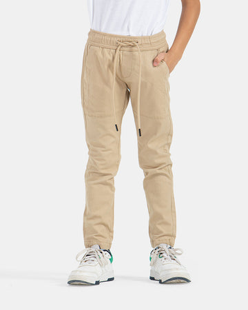 beige chino jogger pants