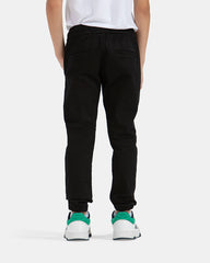 Black Gabardine Jogger Pants 