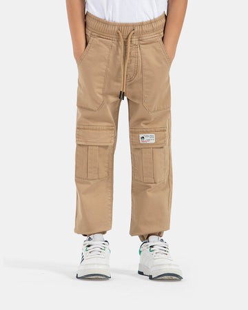 camel gabardine jogger pants 