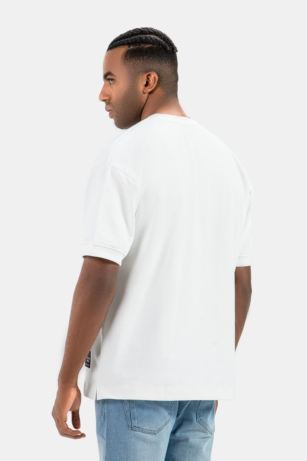 White Crew Neck Oversize T-Shirt