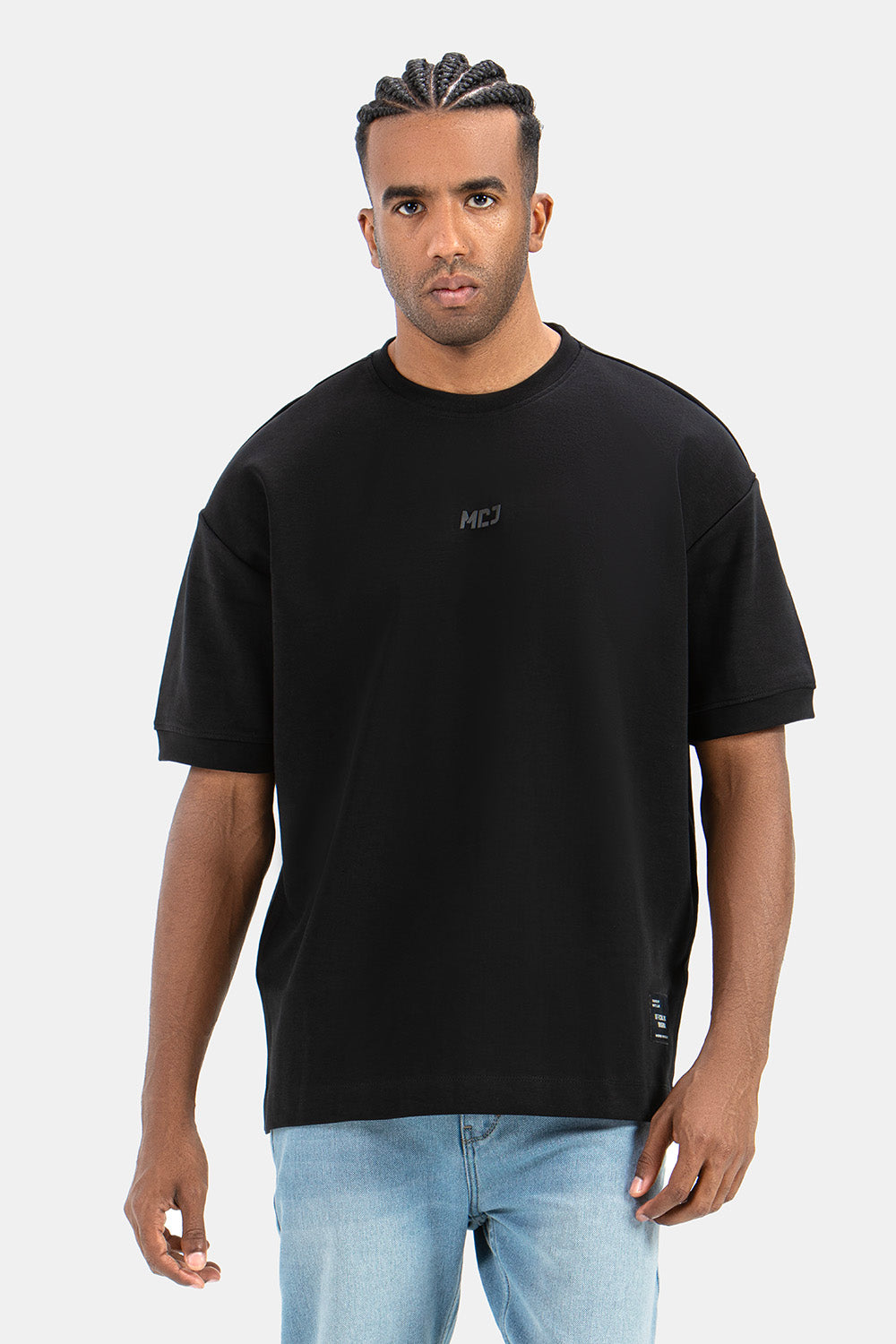 Black Crew Neck Oversize T-Shirt