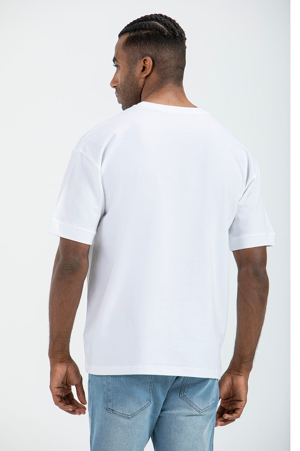 White Crew Neck Oversize T-Shirt