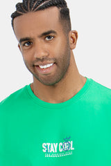 Green Crew Neck Printed T-Shirt