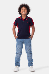 Navy- polo- kids