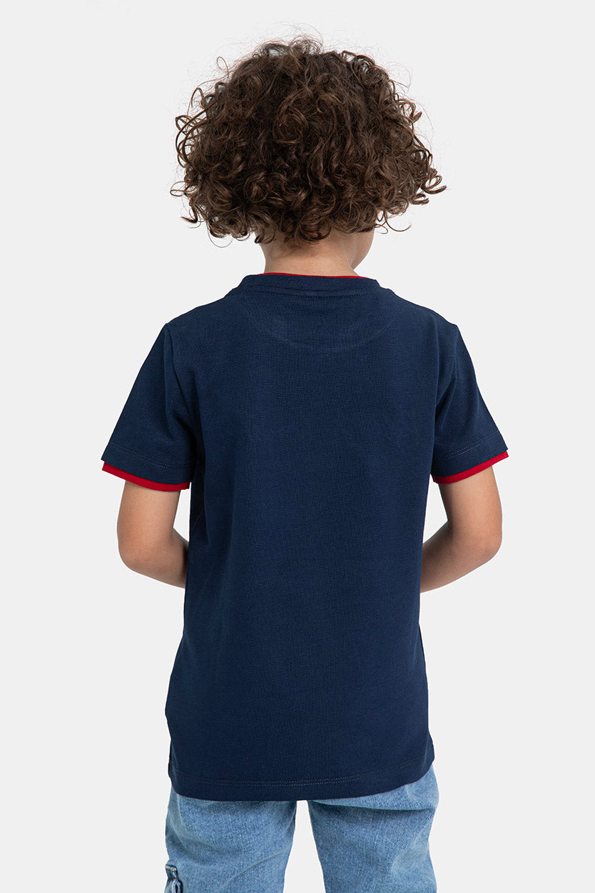 Navy Printed Tshirt