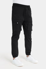 Black Slim Fit Cargo Pants