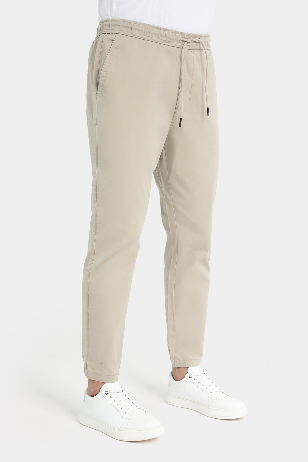 Beige Slim Fit Chino Pants