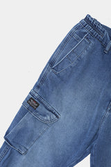 L. Navy Cargo Jeans Pants