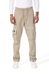 Beige Slim Fit Chino Pants