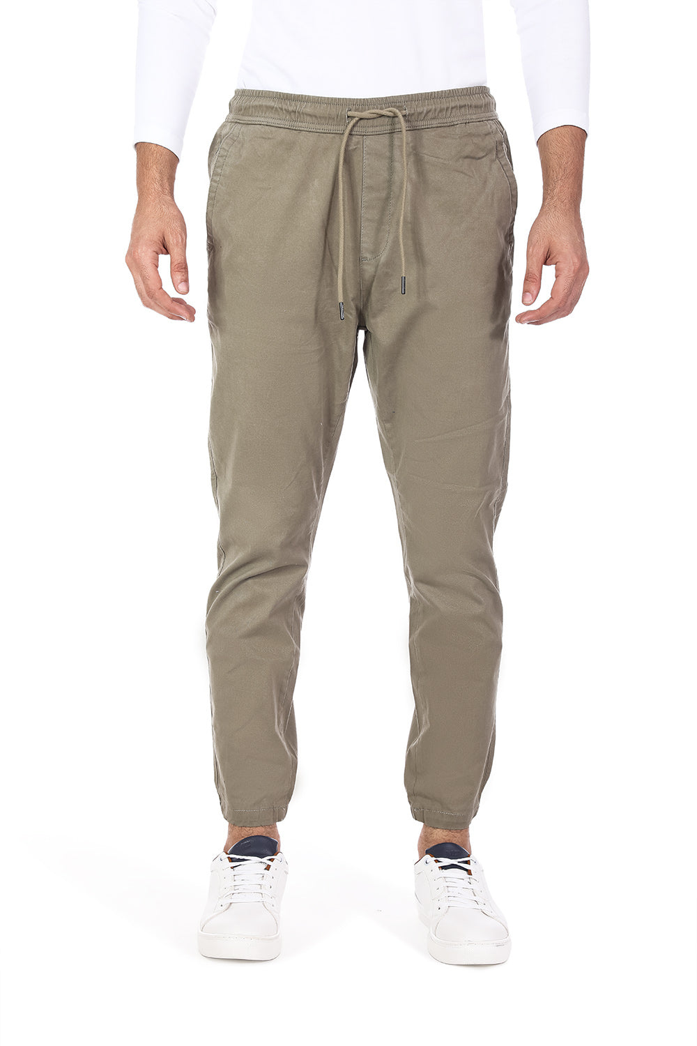 Khaki Slim Fit Jogger Pants