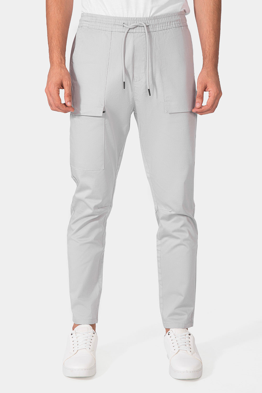 Silver Slim Fit Jogger Pants