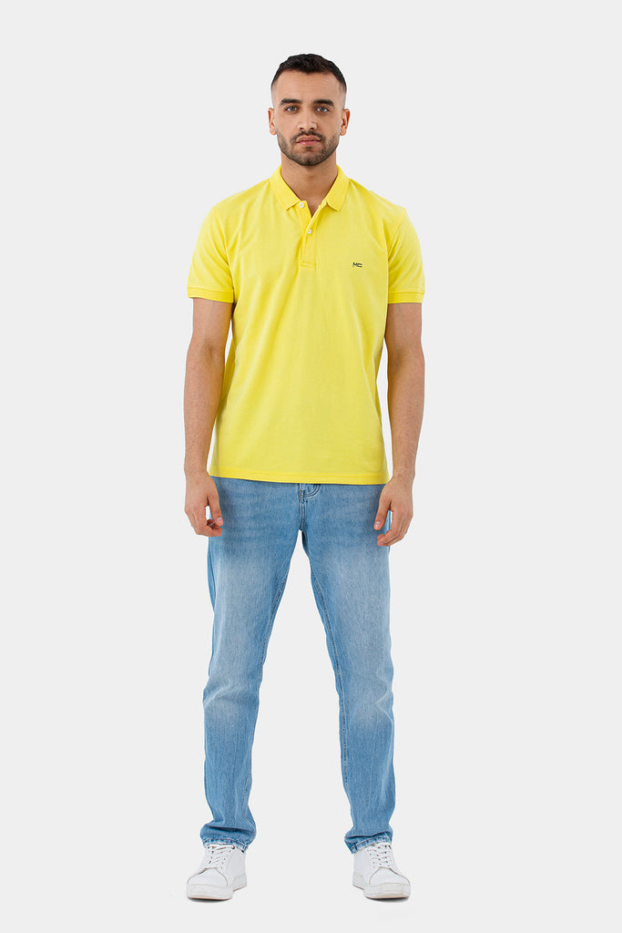 Yellow Basic Polo Shirt