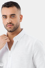 white basic slim fit shirt