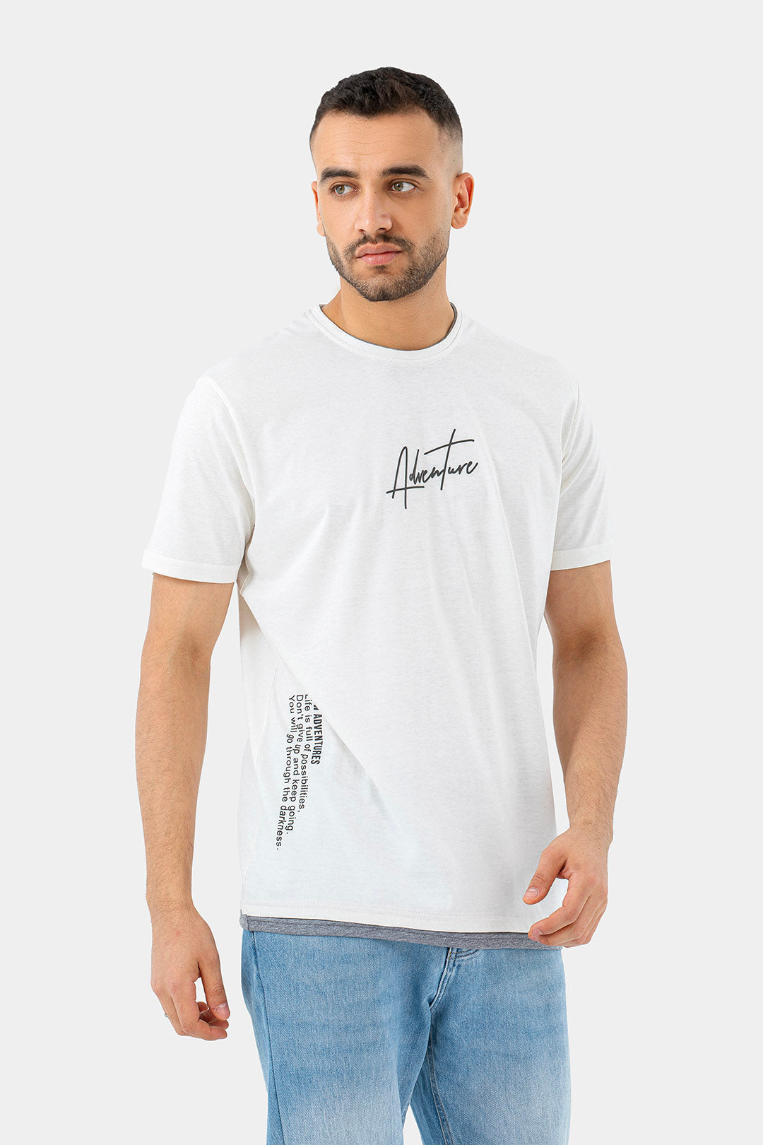 off-white crew neck printed t-shirt