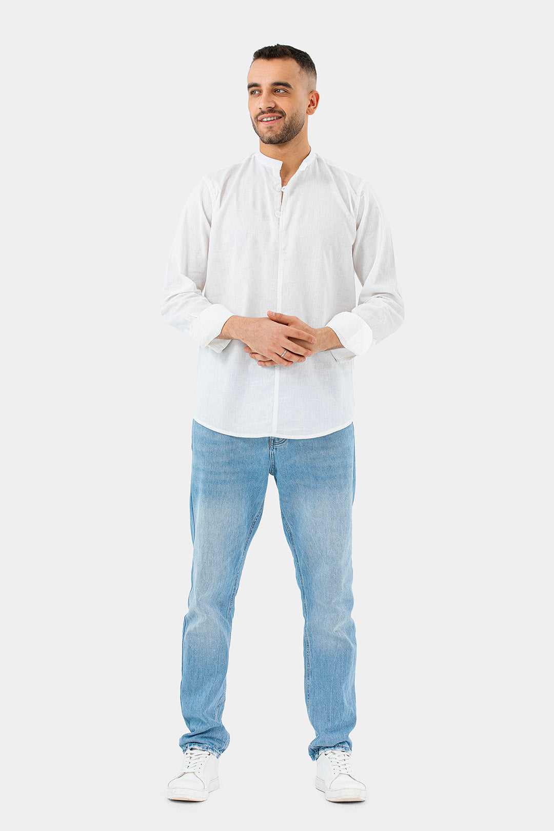 Black Linen Slim Fit Shirt