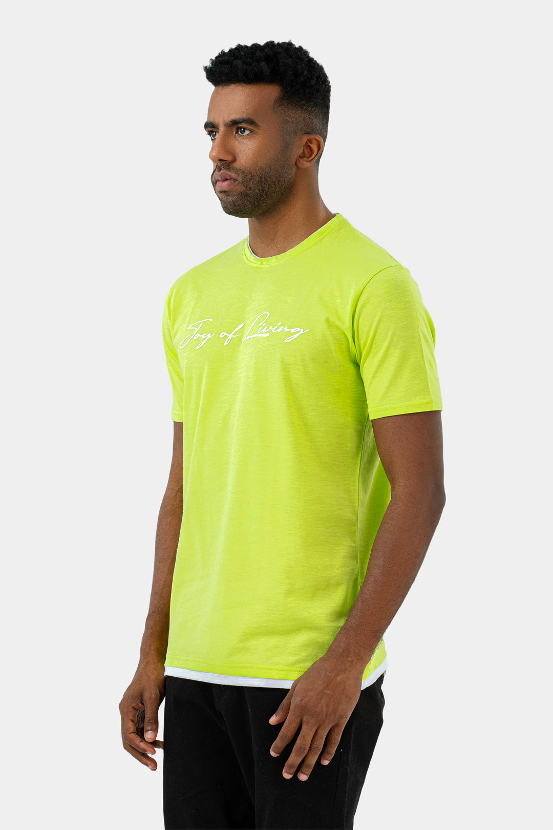 Light Green Crew Neck Printed T-Shirt