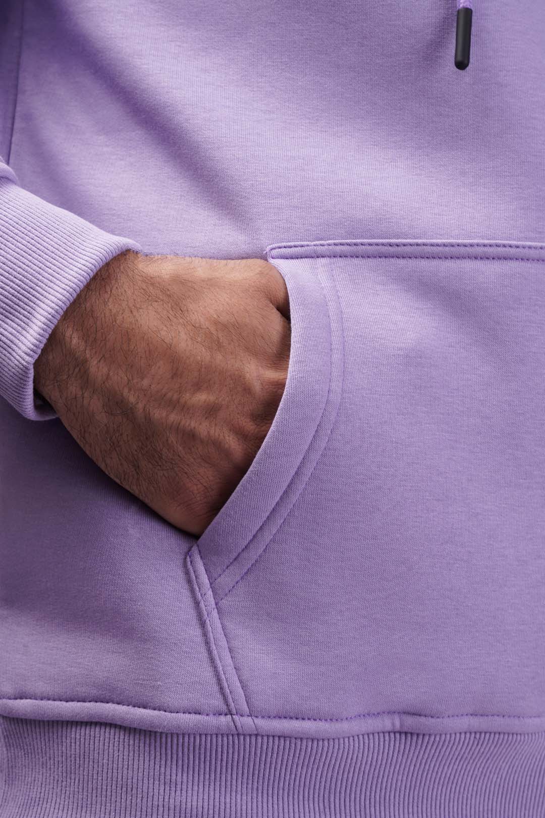 Purple Basic Hoodie Sweatshirt