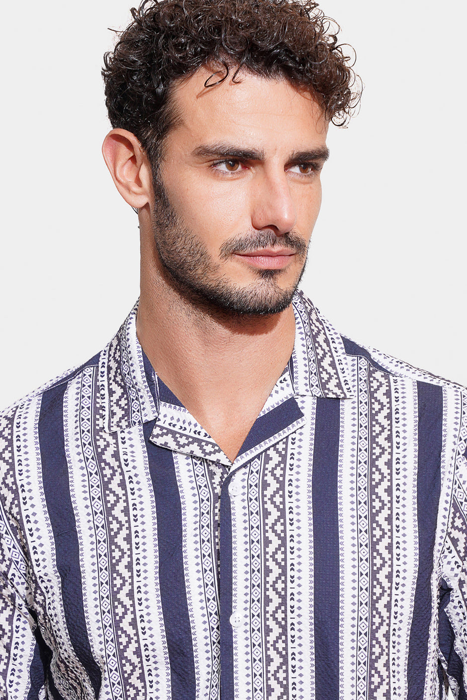 navy-printed-checked-slim-fit-mens-club-summer