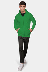 Green Zipper Hoodie Sweatshirt