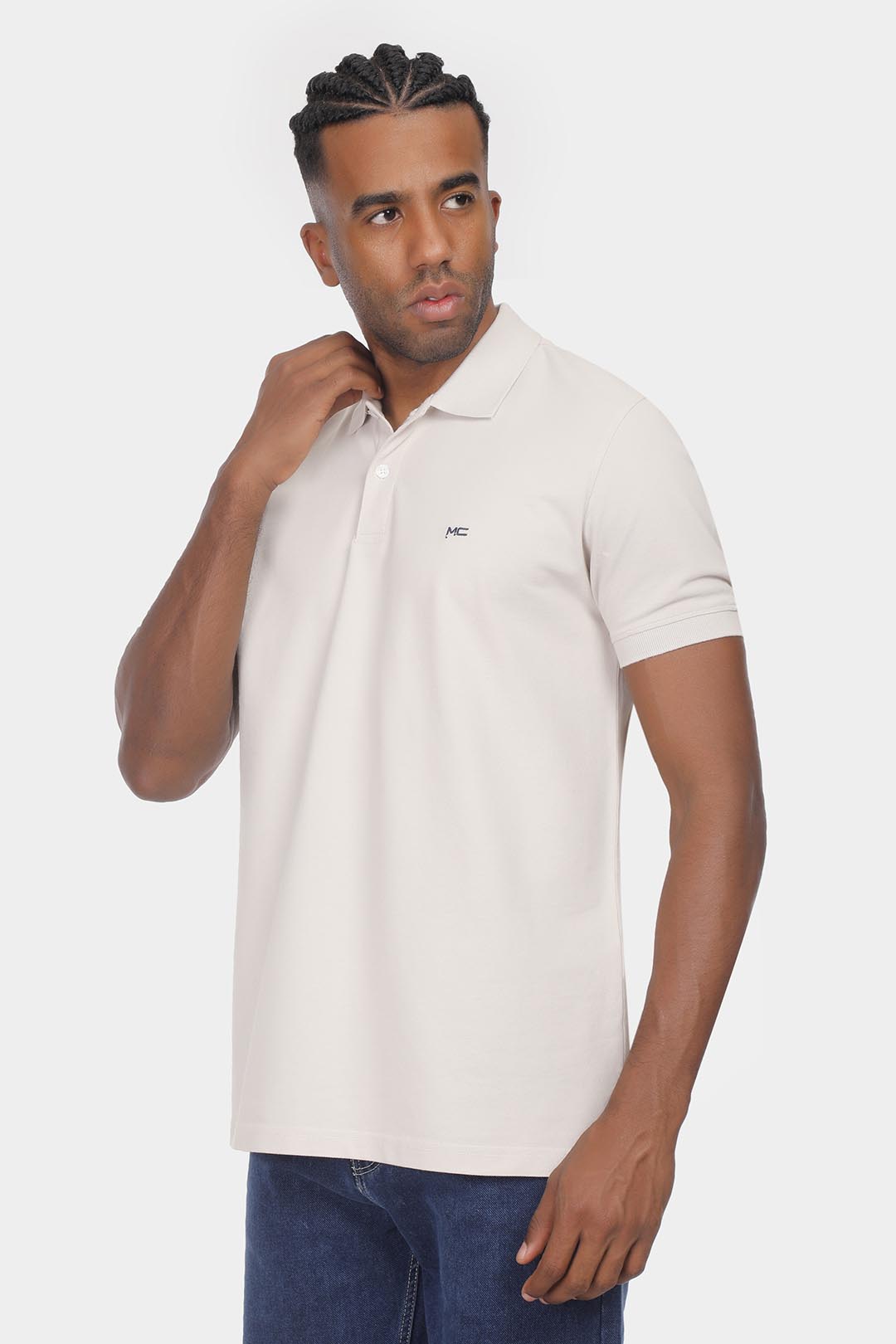 Light Grey Basic Polo Shirt