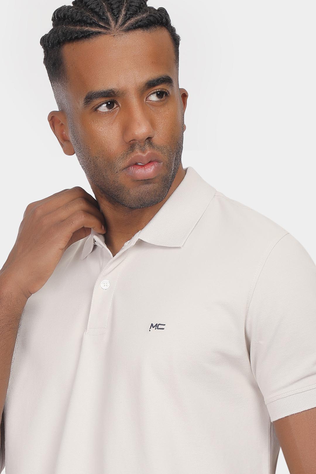 Light Grey Basic Polo Shirt