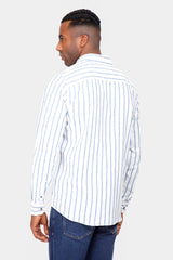 blue striped slim fit shirt