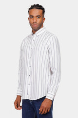 white striped slim fit shirt