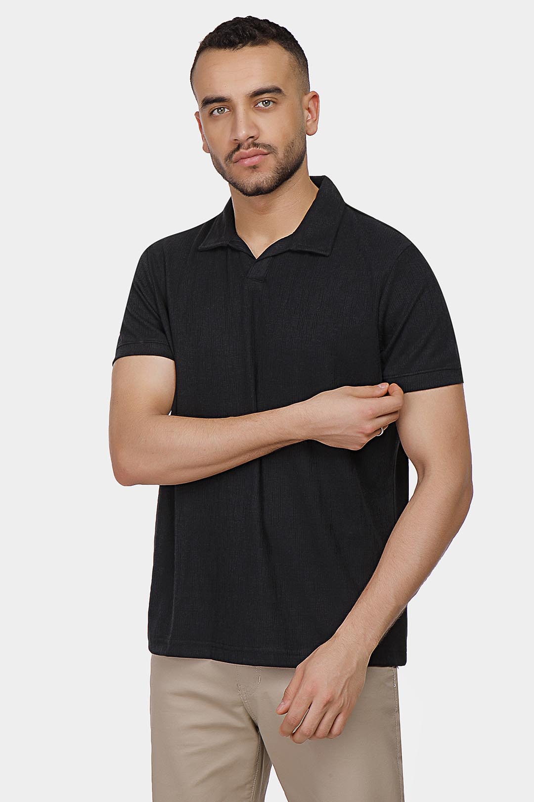 Black Basic Polo Shirt