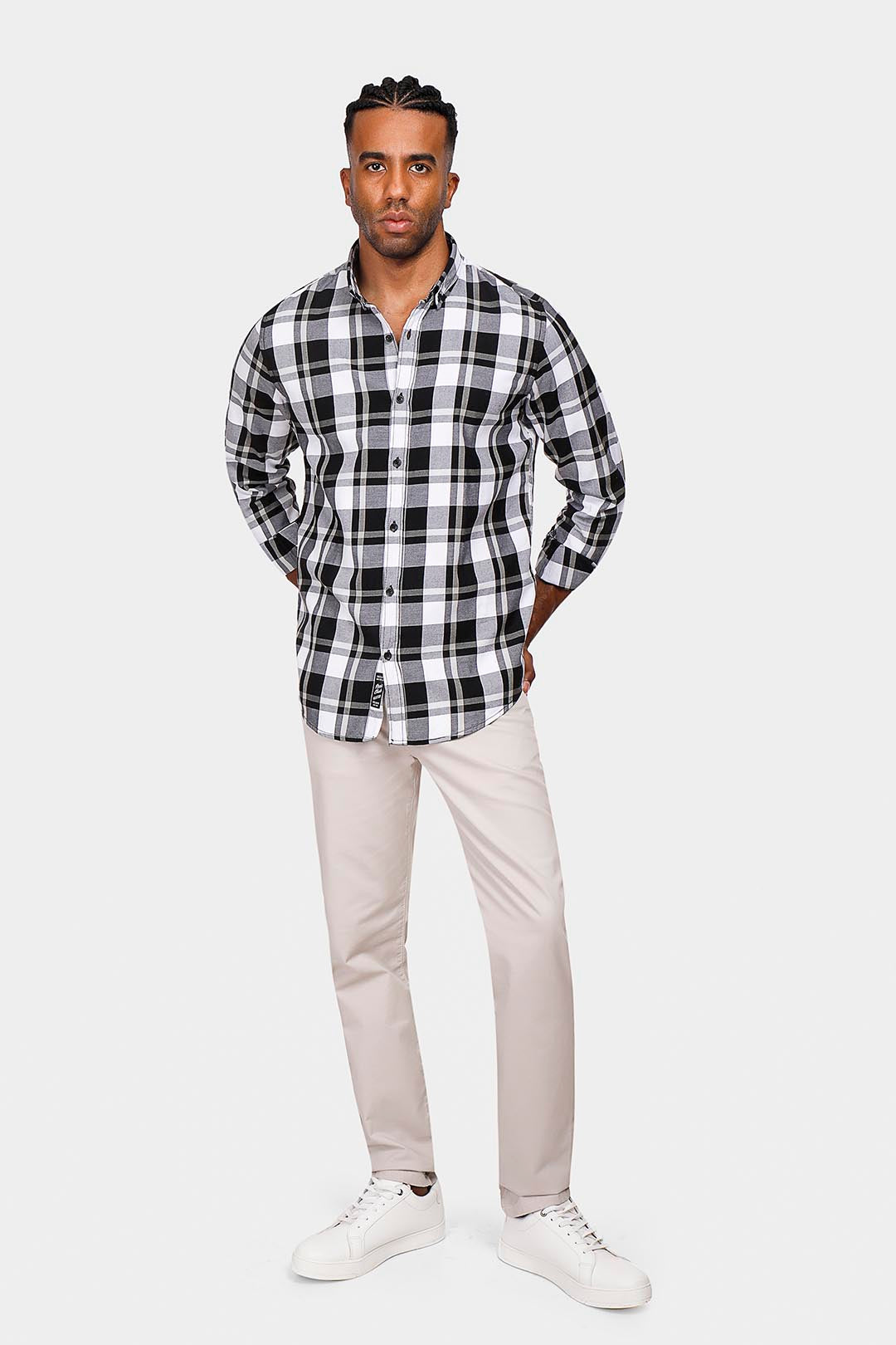 Black Checked Slim Fit Shirt