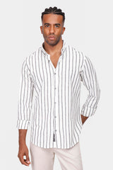 Black Striped Slim Fit Shirt