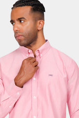 red soft oxford slim fit shirt