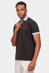 black basic polo shirt