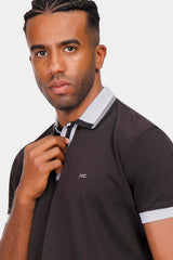 black basic polo shirt