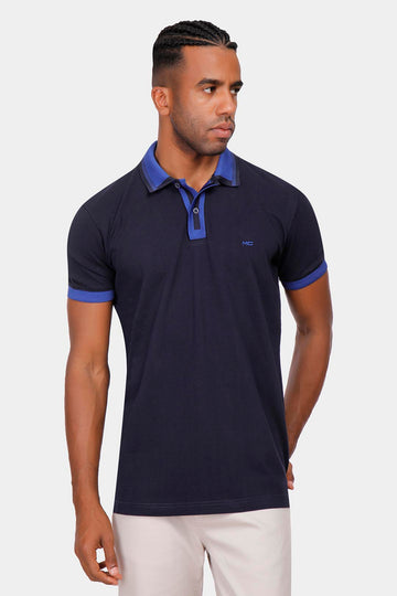 navy polo shirt