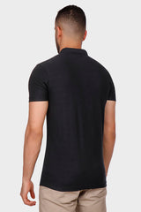 Black Zipper Polo Shirt 