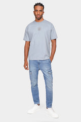 grey basic crew neck t-shirt