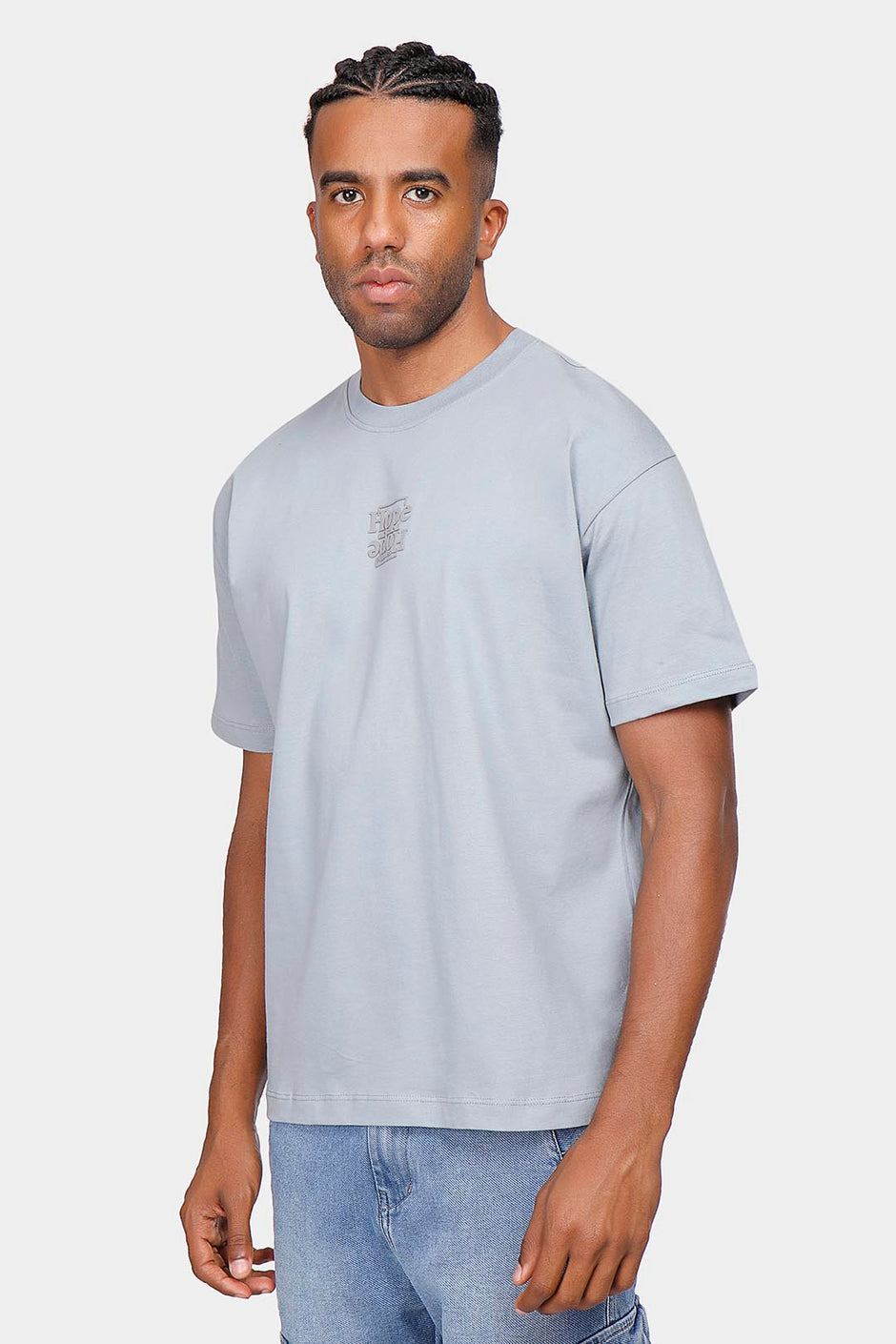 grey basic crew neck t-shirt